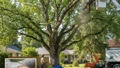 Arborist performing deadwood removal to prevent branch hazards at a Redmond WA residential property