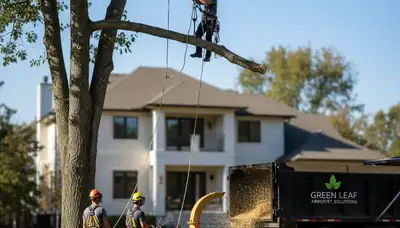 Arborists performing professional tree removal in Redmond, WA for safe, healthy residential landscapes