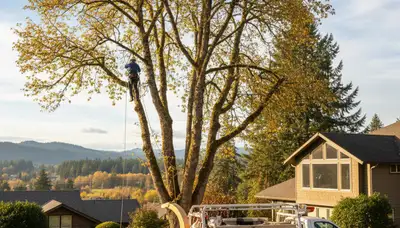 Professional tree removal service in Redmond WA with certified arborists safely cutting trees