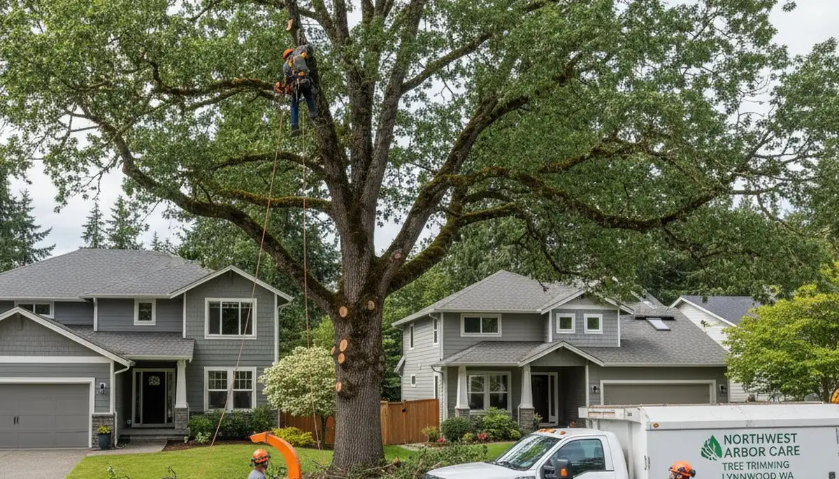 Professional tree removal service in Redmond WA clearing residential property safely